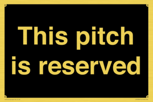 This pitch is reserved